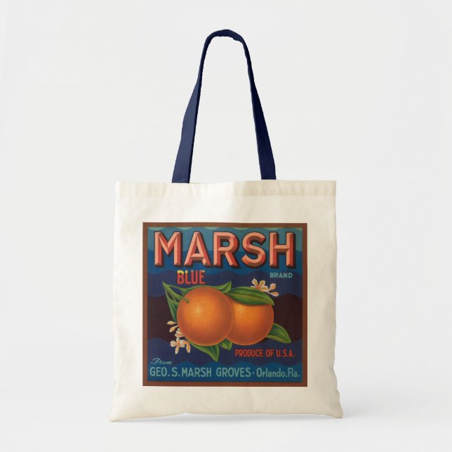 Marsh Brand | Vintages Zitruszeichen Tragetasche (Vorne)