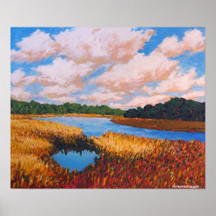 "Marsh & Clouds" Poster