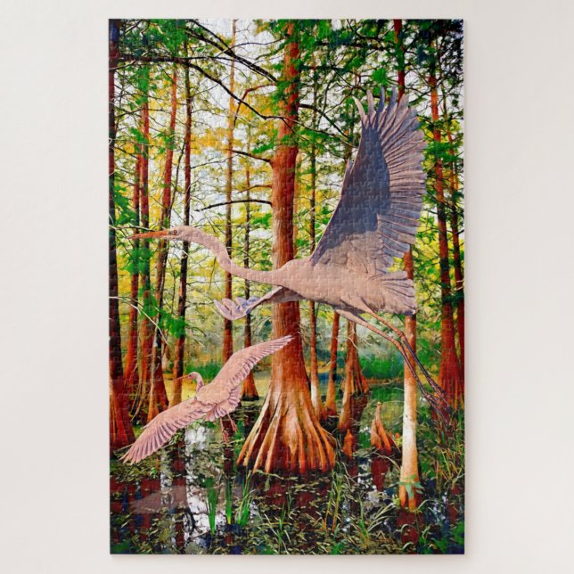 Marsh Egrets Puzzle (Vertikal)