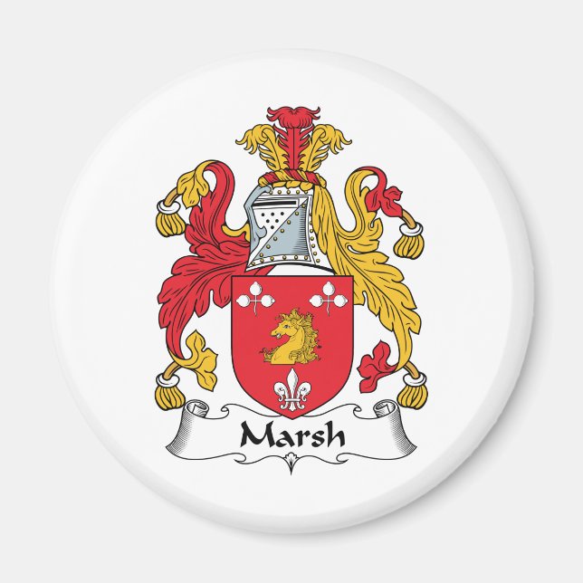 Marsh Familienwappen Magnet (Vorne)
