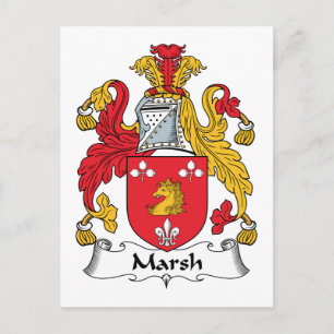 Marsh Familienwappen Postkarte