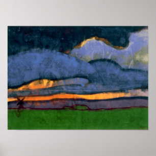 Marsh Landschaft mit einer Mühle   Emil Nolde   Poster