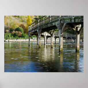 Marsh Lock Horsebridge Fluss Thames Herbst Poster