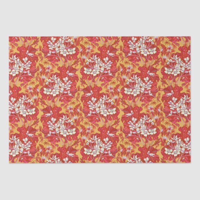 Marsh Marigold Wildblumen Buttercup Blume Rot Seidenpapier (Vorderseite)