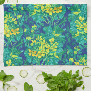 Marsh Marigold Wildblumen Gelbe Blumenmuster Geschirrtuch