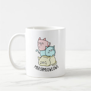 Marsh-miow-Funny Cat Marshmallow Pun Kaffeetasse