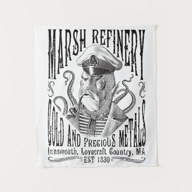 Marsh Refining Company Innsmouth Lovecraft Wandteppich (Vorderseite)