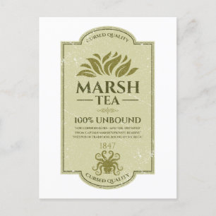 Marsh Tea - Handgefertigt im Hafen von Innsmouth Feiertagspostkarte