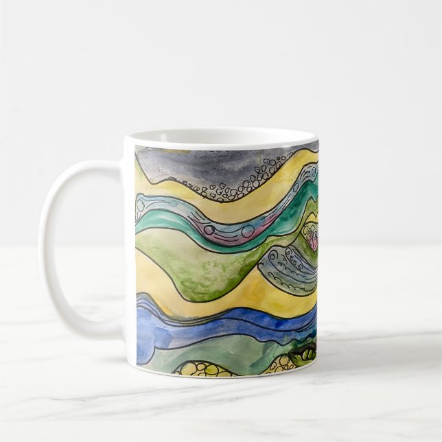 Marsh Watercolor auf Coffee Tasse (Links)