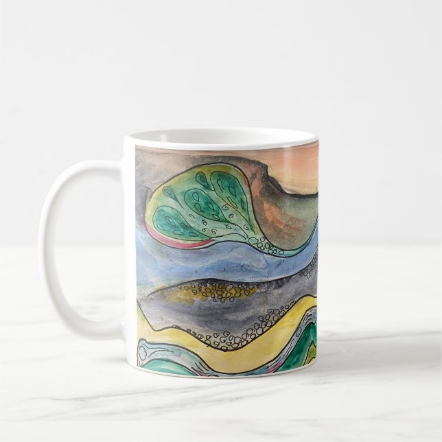Marsh Watercolor auf Kaffee-Tasse Kaffeetasse (Links)