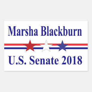 Marsha Blackburn Senat Tennessee 2018 Rechteckiger Aufkleber