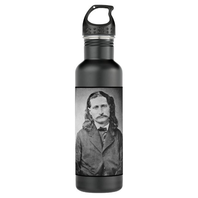 Marshal Wild Bill Hickok Old West Gunfighter Edelstahlflasche (Vorderseite)