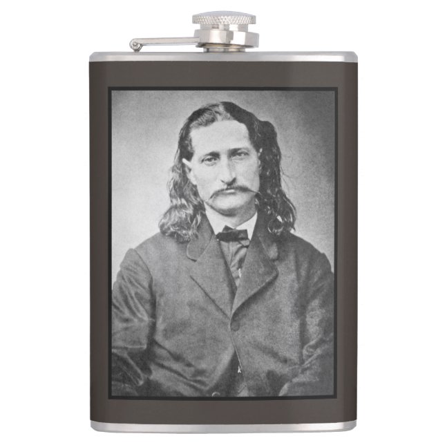 Marshal Wild Bill Hickok Old West Gunfighter Flachmann (Vorderseite)