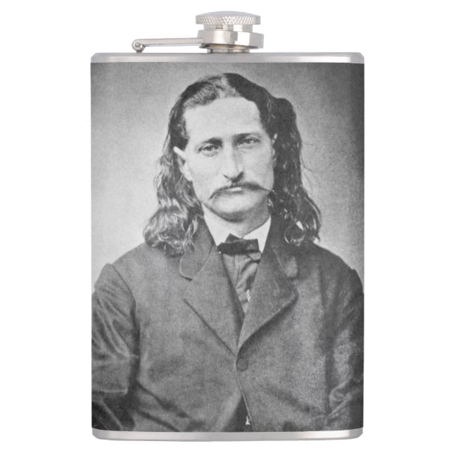 Marshal Wild Bill Hickok Old West Gunfighter Flachmann (Vorderseite)