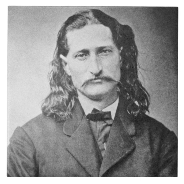 Marshal Wild Bill Hickok Old West Gunfighter Fliese (Vorderseite)