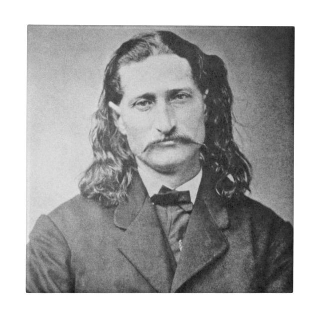 Marshal Wild Bill Hickok Old West Gunfighter Fliese (Vorderseite)