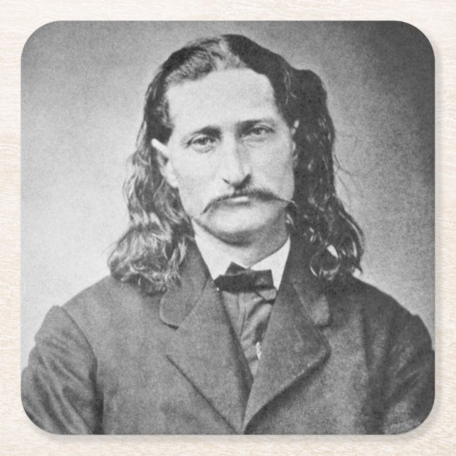 Marshal Wild Bill Hickok Old West Gunfighter Rechteckiger Pappuntersetzer (Vorderseite)