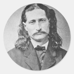Marshal Wild Bill Hickok Old West Gunfighter Runder Aufkleber