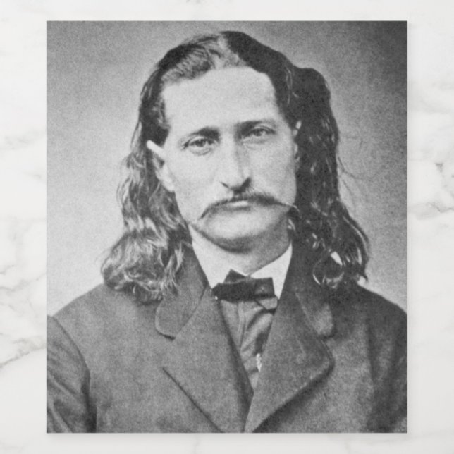 Marshal Wild Bill Hickok Old West Gunfighter Weinetikett (Einzelnes Label)