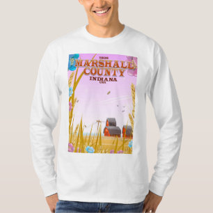 Marshall County '1836' Indiana-Reiseplakat. T-Shirt