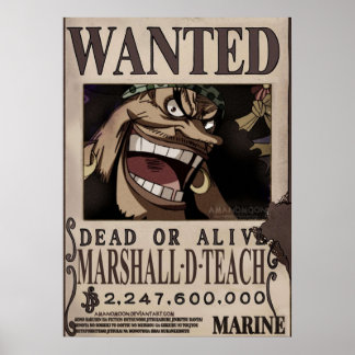 Marshall D Teach Gewollt Bounty Poster