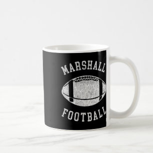Marshall Football bedrucktes Vintage 80er Throwbac Kaffeetasse