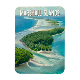 Marshall-Inseln Illustration Reise Kunst Vintage Magnet
