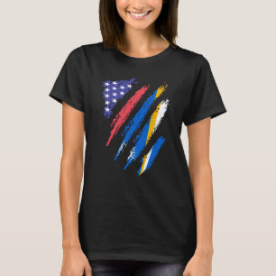 Marshall Islands American Patriot Ground Heart Fla T-Shirt