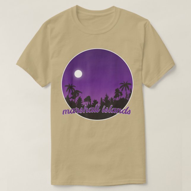 marshall islands By night with Palms  T-Shirt (Design vorne)