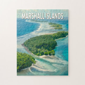 Marshall Islands Illustration Travel Art Vintage Puzzle