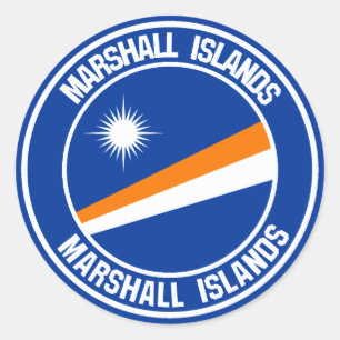 Marshall Islands Round Emblem Runder Aufkleber