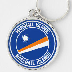 Marshall Islands Round Emblem Schlüsselanhänger