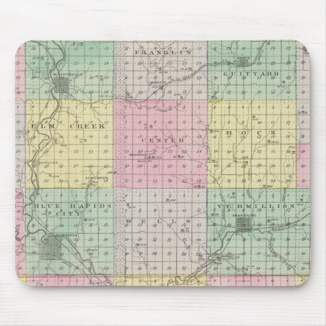 Marshall-Landkreis und Irving, Kansas Mousepad (Vorne)