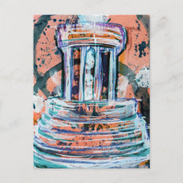 Marshall Michigan Brooks Memorial Fountain Tourist Postkarte