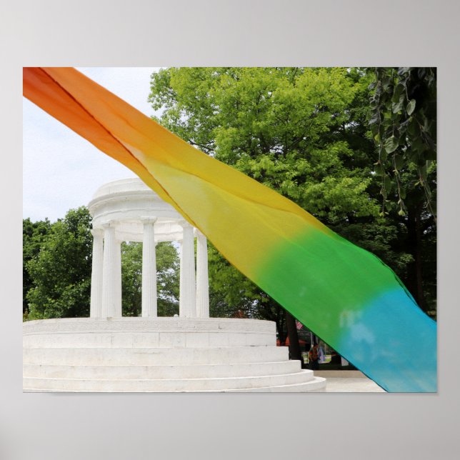 Marshall Michigan Pride Rainbow  Poster (Vorne)