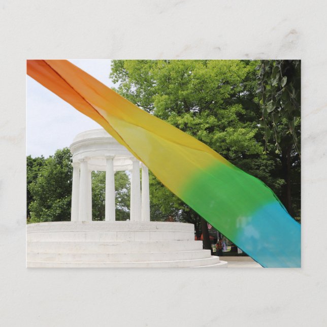 Marshall Michigan Pride Rainbow  Postkarte (Vorderseite)