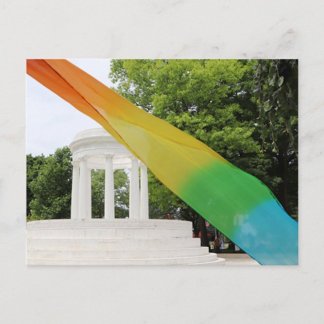 Marshall Michigan Pride Rainbow  Postkarte (Vorderseite)