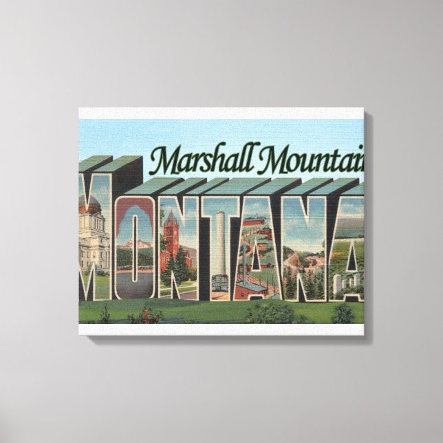 Marshall Mountain, Montana Leinwanddruck (Vorderseite)