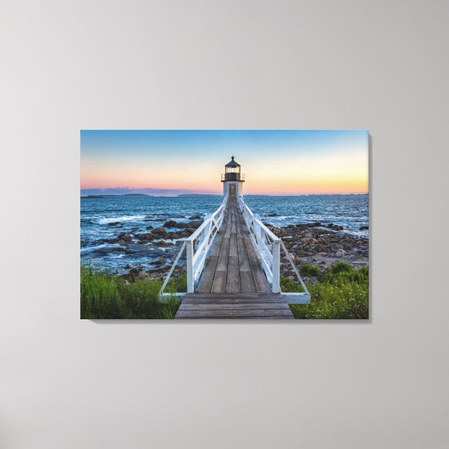 Marshall Point Lighthouse bei Sunset Leinwanddruck (Vorderseite)