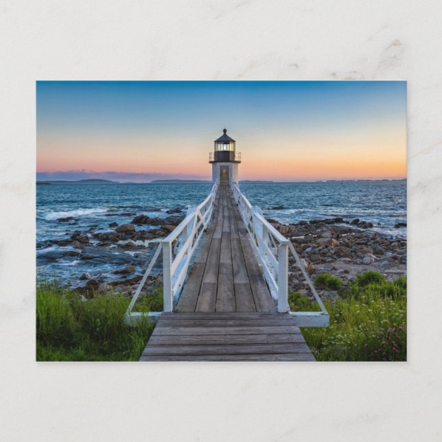 Marshall Point Lighthouse bei Sunset Postkarte (Vorderseite)