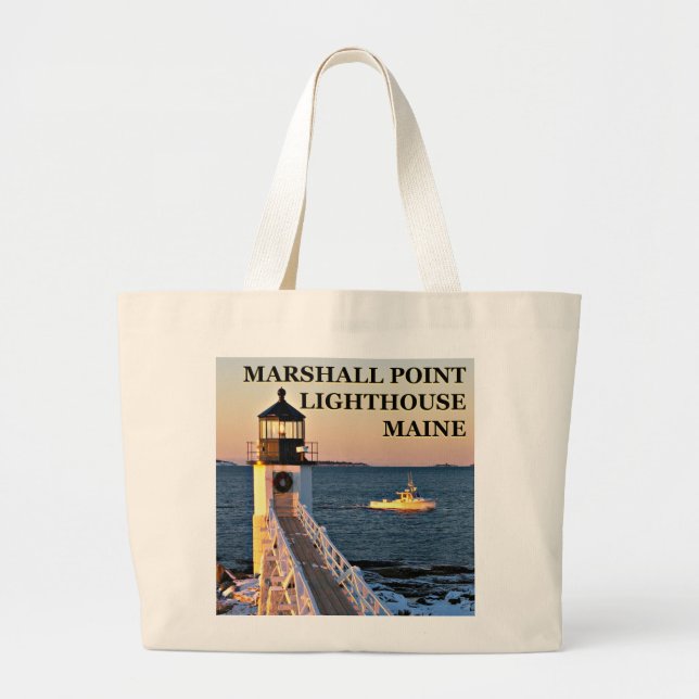 Marshall Point Lighthouse, Maine Jumbo Tote Bag Stoffbeutel (Vorne)