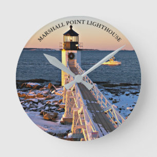 Marshall PointLighthouse Maine Wall Clock Runde Wanduhr