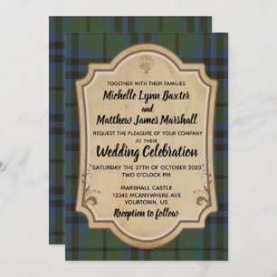 Marshall-Tartan-Hochzeit Einladung