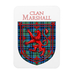 Marshall Tartan Scottish Kariert Lion Rampant Magnet