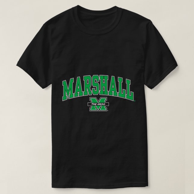 Marshall Thwäsche Herd Arch über schwarzen langen  T-Shirt (Design vorne)