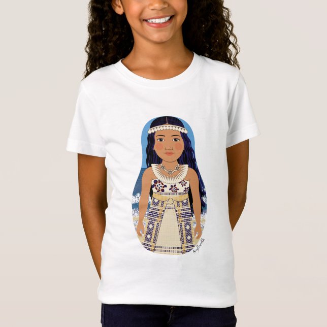 Marshallese Matryoshka Girls' T - Shirt (Vorderseite)