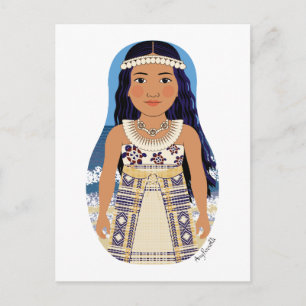 Marshallese Matryoshka Postcard Postkarte