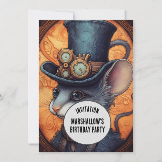 Marshallow Cheesetail Steampunk Animal Individuell Einladung