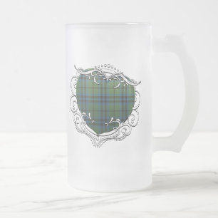Marshalltartan-Herz Mattglas Bierglas