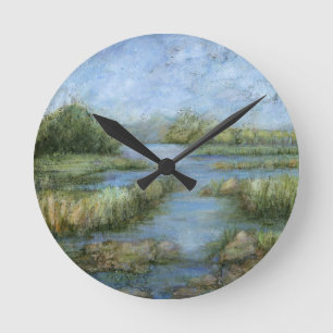 Marshland I Runde Wanduhr